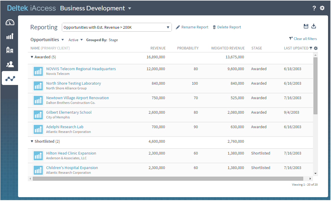 Deltek demo preview
