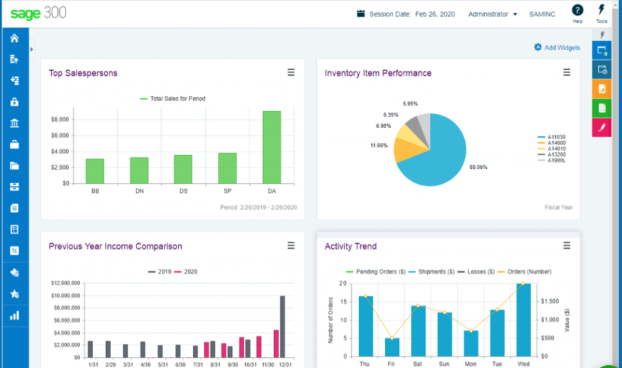 Sage demo preview